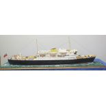 LARGE WELL MADE SCALE MODEL OF THE PASSENGER STEAMER 'MV ST. NINIAN'. Perspex case. 140cm approx. (