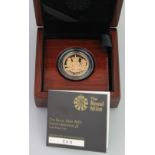 THE ROYAL ARMS 2015 UNITED £1 GOLD PROOF COIN, limited edition presentation no. 409/500, in original