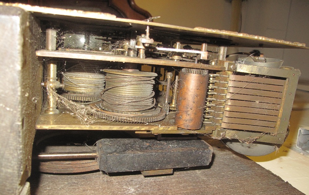 18TH CENTURY THREE TRAIN OAK LONG CASE CLOCK, face marked: 'Thomas Lister of Halifax', the case with - Image 4 of 5