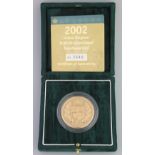 2002 UNITED KINGDOM BRILLIANT UNCIRCULATED £5 COIN, no. 646/1500, in original fitted box, with