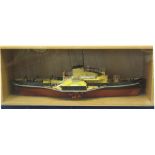 LARGE SCALE, WELL BUILT AND DETAILED MODEL OF THE TWIN ENGINED, PADDLE WHEELER TUG 'FORCEFUL', in