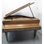 CHAPPELL MAHOGANY CASED BOUDOIR GRAND PIANO, numbered: 509 to the cast metal frame, the soundboard