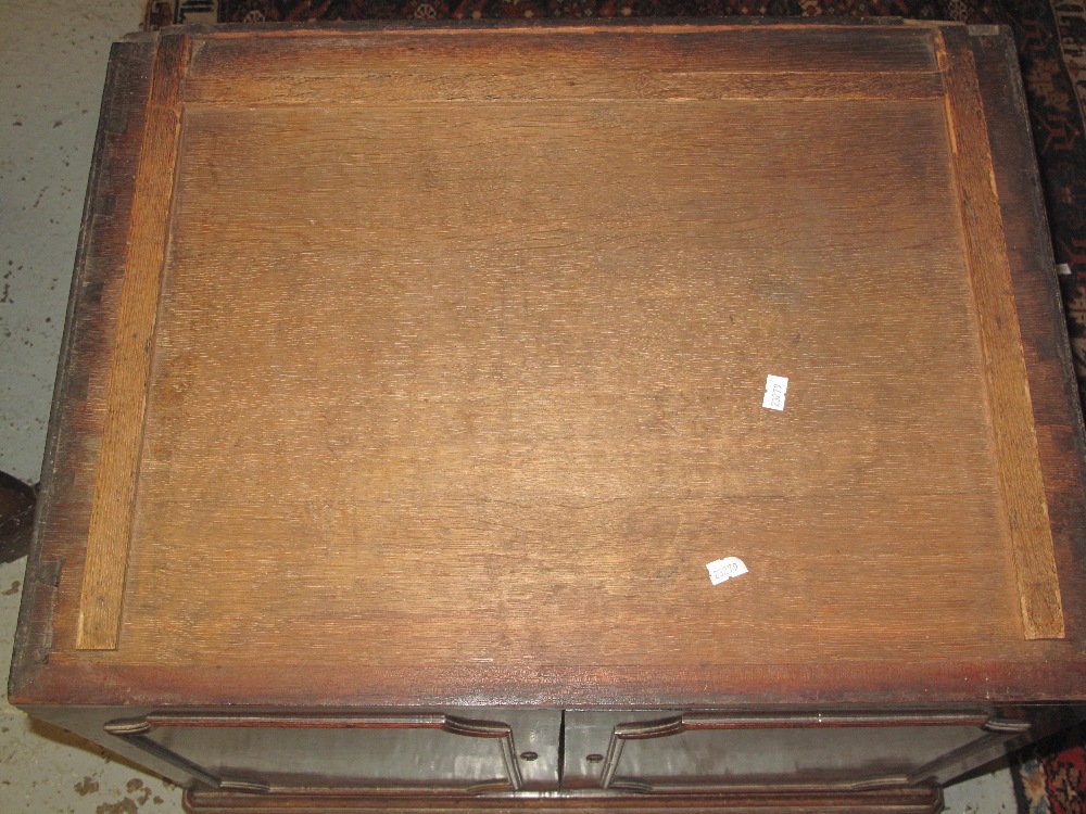 18TH CENTURY MAHOGANY TWO STAGE CHEST UPON CUPBOARD, - Image 10 of 11