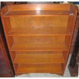 Early 20th Century oak open bookcase on bracket feet. (B.P. 24% incl.