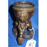 Bronze figure mounted censer,