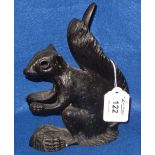 Black painted, cast metal nut cracker in the form of a squirrel. (B.P. 24% incl.