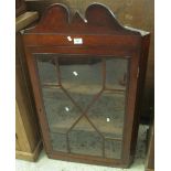 19th Century mahogany astragal glazed hanging corner cabinet. (B.P. 24% incl.