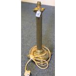 Brass Corinthian column table lamp base. (B.P. 24% incl.