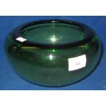 Green Art Glass baluster bowl signed: Holme Gaard, 1961. (B.P. 24% incl.