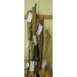 Group of nine assorted modern and earlier fly fishing rods,