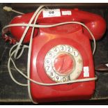 Red GPO dial telephone. (B.P. 24% incl.