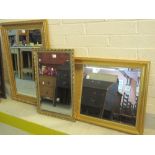 Three modern gilt framed, bevel plate mirrors (varying sizes). (3) (B.P. 24% incl.