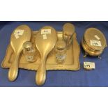 Matched silver lady's vanity set,