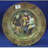 Beswick pottery Shakespearian pattern relief moulded plate or plaque: 'As You Like It'.