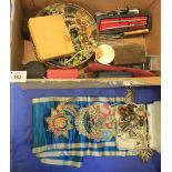 Box of assorted items to include: 'Independent Order of Odd Fellows, Manchester,