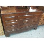 18th Century oak coffer,