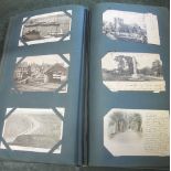 Large Album of postcards, mostly topographical, few foreign, greetings, horses and hunting etc.