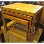 Modern teak rectangular nest of three tables, marked: Remploy. (B.P. 24% incl.