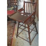 Edwardian stained child's highchair. (B.P. 24% incl.