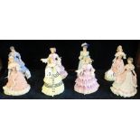 Set of eight Wedgwood limited edition figurines to include: 'The Imperial Banquet';