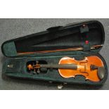Stentor Student ST violin with bow in fitted case with canvas outer cover. (B.P. 24% incl.