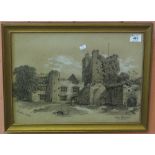 Nancy Henderson, 'Ludlow Castle', signed and dated: 1910, pastels. Framed and glazed. (B.P.