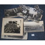 Collection of assorted unframed photographs of various sizes, many of a military nature,