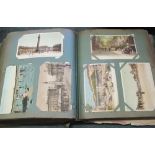 Large postcard album with good range of topographical cards, hundreds of cards,