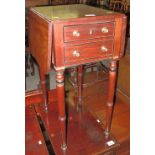 Victorian mahogany drop leaf sewing table or work box. (B.P. 24% incl.