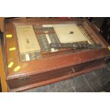 Collection of various opticians equipment items including a cased set of civil pattern spectacles,