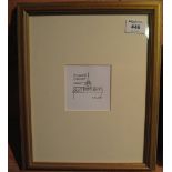 Kathryn Lamb, 'England Cricket' signed, original pen and ink drawing. Framed and glazed.