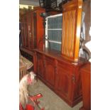 Modern mahogany finish two stage display cabinet,