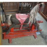 Vintage painted wooden child's rocking horse. (B.P. 24% incl.