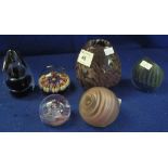 A group of assorted modern glass paperweights, to include Wedgwood, Mdina, Caithness etc.