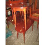Eleven similar mahogany finish occasional tables on fluted legs. (11) (B.P. 24% incl.