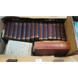Box of assorted books to include Dickins novels, Plan De Paris 1903,