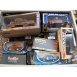 Tray of assorted die cast model vehicles in original boxes,