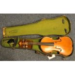 Stradivarius copy student violin in fitted case. (B.P. 24% incl.