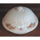 Mid 20th Century florally decorated cream light shade with floral design mounts. (B.P. 24% incl.