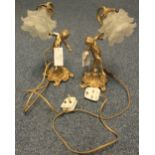 Pair of modern gilt cherub figural table lamps. (2) (B.P. 24% incl.