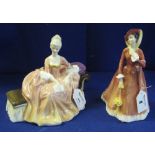 Two Royal Doulton bone china figurines: 'Julia', HN2705 and 'Reverie', HN2306. (2) (B.P. 24% incl.