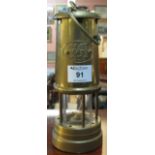 Welsh brass miner's safety lamp. (B.P. 24% incl.
