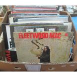 Box of assorted vinyl LPs and RPM45s to include: Fleetwood Mac; Kim Wilde; Culture Club; Anthrax;