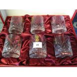 Cased set of six Cristallerie Zwiesel Germany lead crystal whisky tumblers. (B.P. 24% incl.
