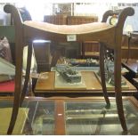 Early 20th Century mahogany concave piano stool. (B.P. 24% incl.