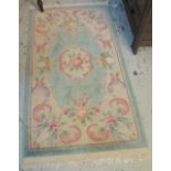 Small Chinese wash ground foliate rug. (B.P. 24% incl.