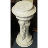 Modern white ceramic pedestal or jardiniere stand. (B.P. 24% incl.