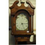 Early 19th Century oak cased thirty hour cottage long case clock,