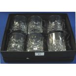 Boxed set of Royal Doulton crystal stemware, mixed whisky tumblers. (B.P. 24% incl.