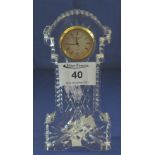 Waterford cut glass miniature long case clock mantel clock,